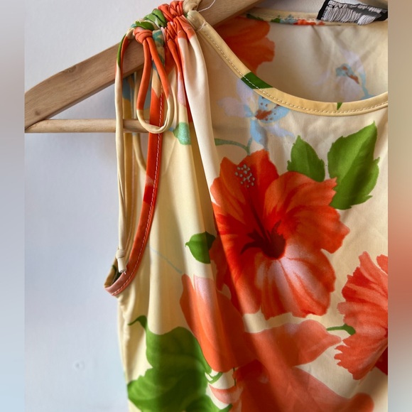 Vintage Dynamite Floral Tie Sleeve Tank Top S - Picture 3 of 11